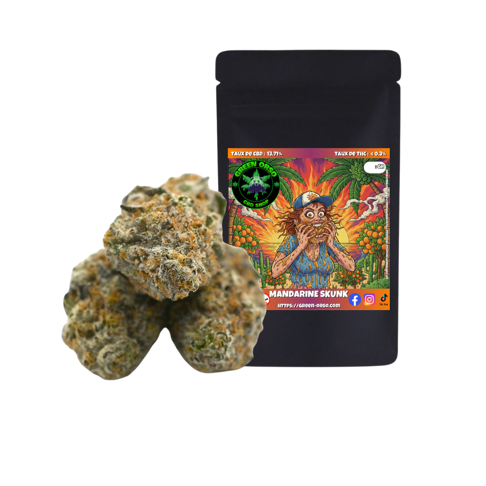 Fleur CBD Mandarine Skunk hydroponie Montpellier