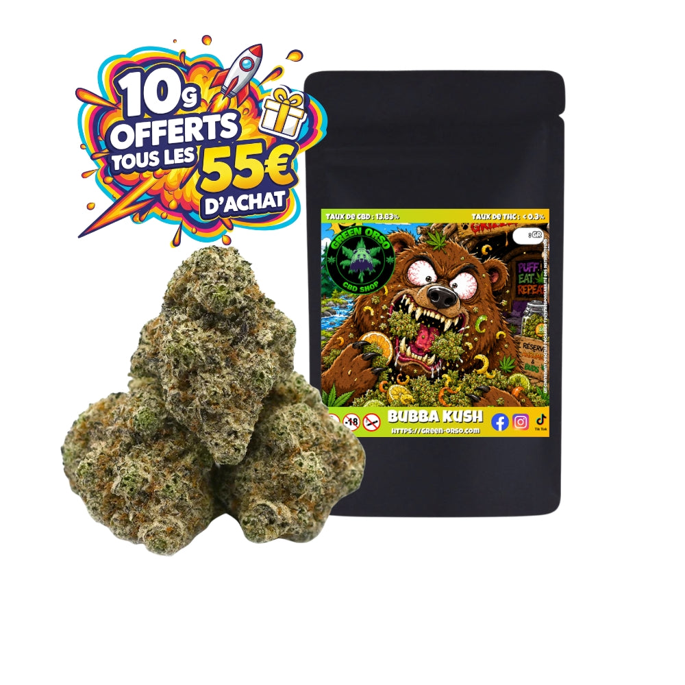 Bubba Kush CBD fleur hydroponie suisse premium