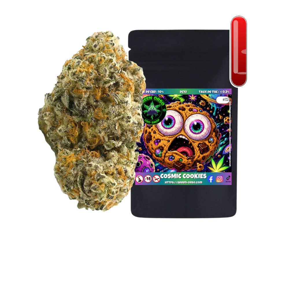 Cosmic Cookies DC10 CBD fleur hydroponie indoor puissante
