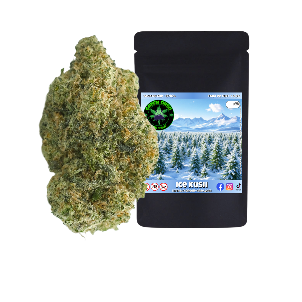 Ice Kush CBD hydroponie — trichomes givrés Green Orso