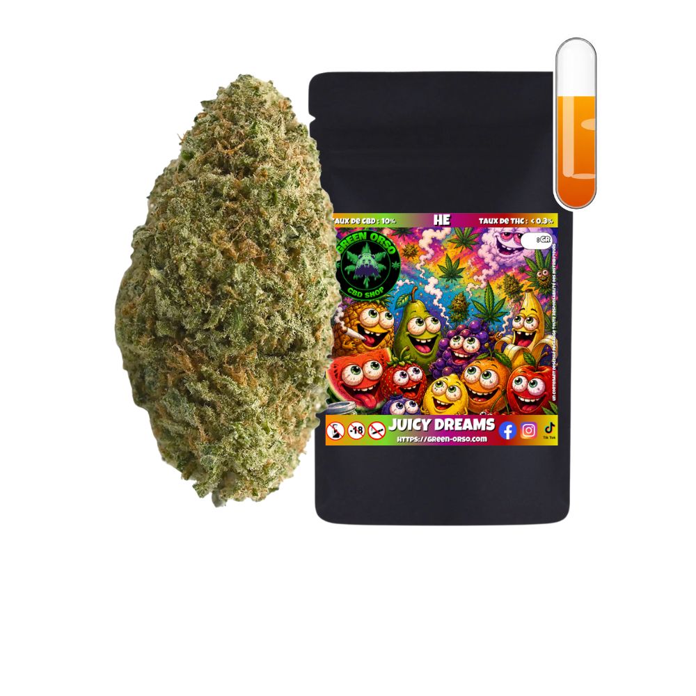 Juicy Dreams CBD HE fleur premium fruitée Suisse