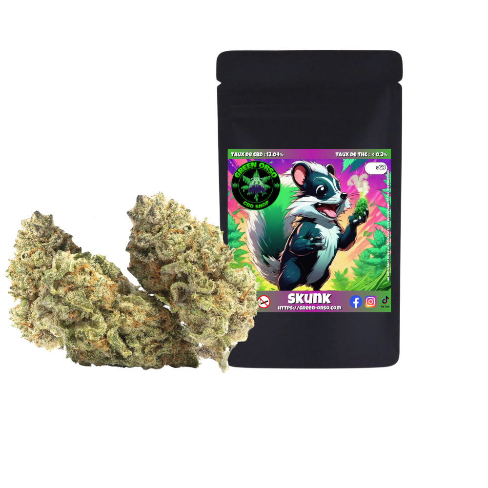 Small Bud Skunk CBD hydroponie — trichomes musqués Green Orso